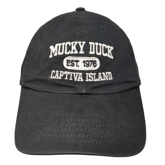 Mucky Duck Captiva Island Slideback Baseball Cap Black One Size Adjustable Big X - Picture 1 of 9